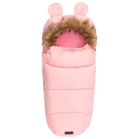 Husă pentru cărucior MoMi Footmuf Blană artificială, poliester/ Pink