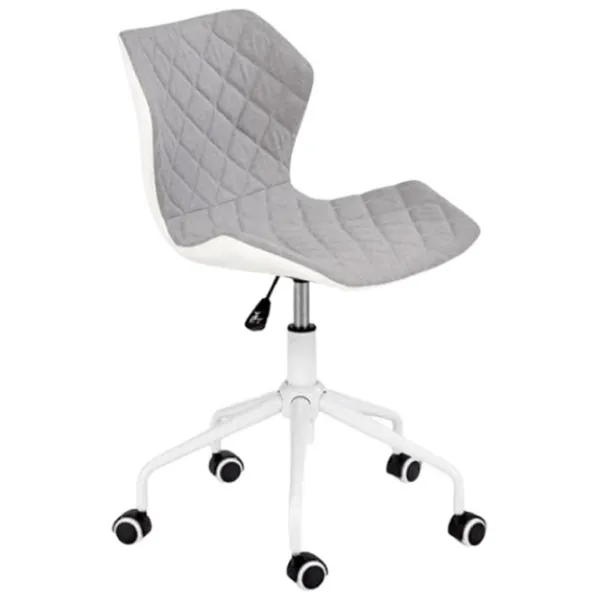 Fotoliu de birou Halmar Matrix 3 Țesătură, piele artificială/ White Gray photo 1