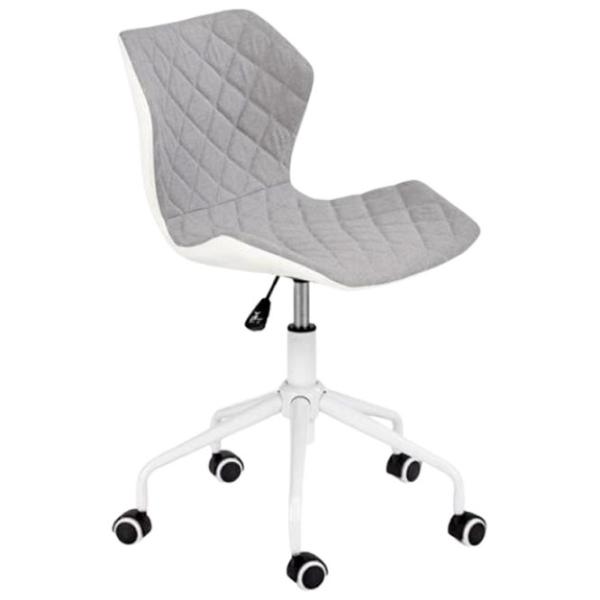 Fotoliu de birou Halmar Matrix 3 Țesătură, piele artificială/ White Gray photo 1