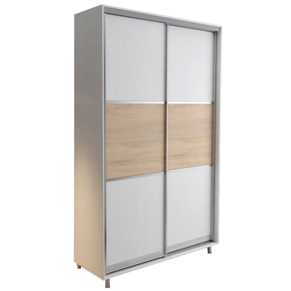 Dulap cupe Mobildor-Lux ARON S 1100 K 8681 110 x 60 x 220 / PAL / Alb briliant photo 1