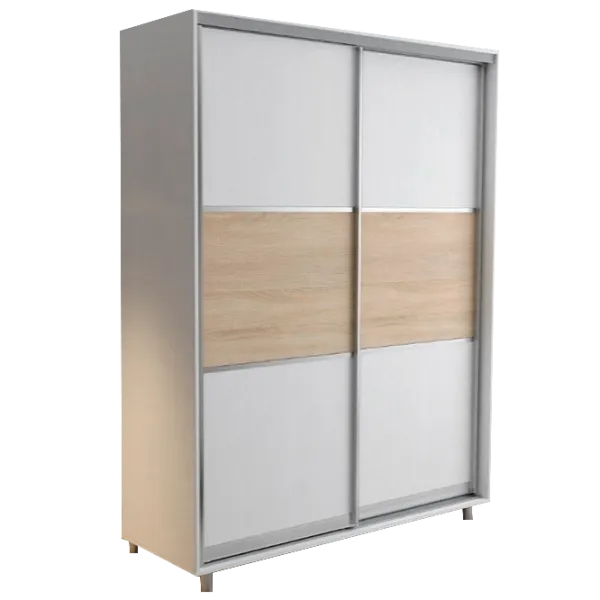 Dulap cupe Mobildor-Lux ARON S 1600 K 8681 160 x 60 x 220 / PAL / Alb briliant photo 1