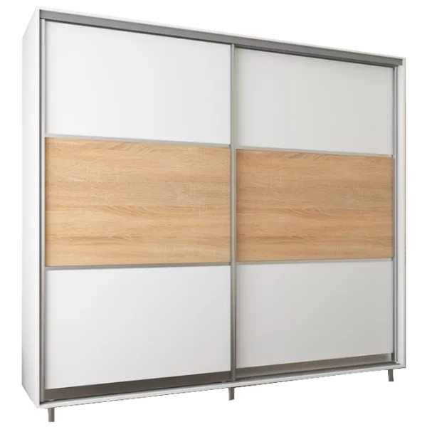 Dulap cupe Mobildor-Lux ARON S 1900 K 8681 190 x 60 x 220 / PAL / Alb briliant photo 1