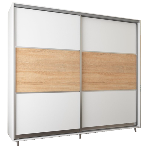 Dulap cupe Mobildor-Lux ARON S 2000 K 8681 200 x 60 x 220 / PAL / Alb briliant photo 1