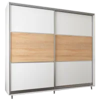 Dulap cupe Mobildor-Lux ARON S 2000 K 8681 200 x 60 x 220 / PAL / Alb briliant