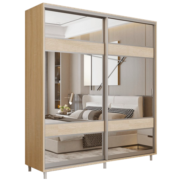 Dulap pentru haine Glisant Mobildor-Lux ARON 1000 K3 2226 100 x 60 x 220 / LPAL / Stejar Sonoma photo 1