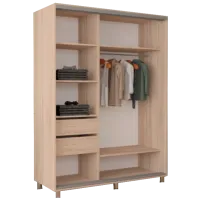 Dulap pentru haine Glisant Mobildor-Lux ARON 1700 K3 3025 170 x 60 x 220 / LPAL / Stejar Sonoma