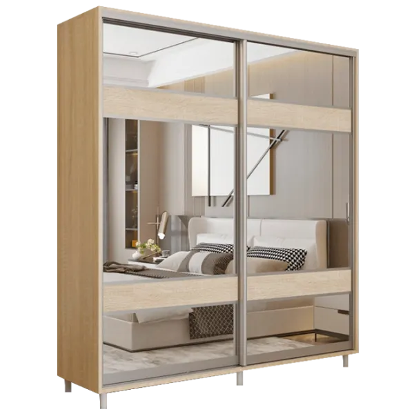 Dulap pentru haine Glisant Mobildor-Lux ARON 1800 K3 3025 180 x 60 x 220 / LPAL / Stejar Sonoma photo 1