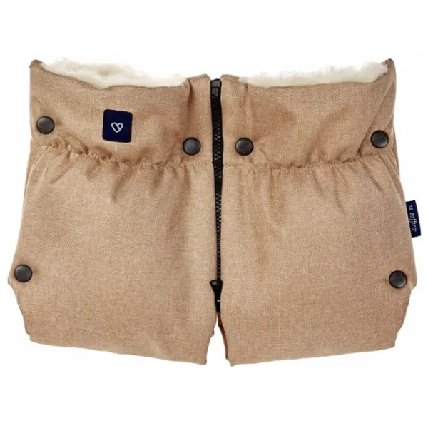 Mănuși pentru cărucior Womar Zaffiro 011899 Melanj, Lână de oaie/ Beige photo 1
