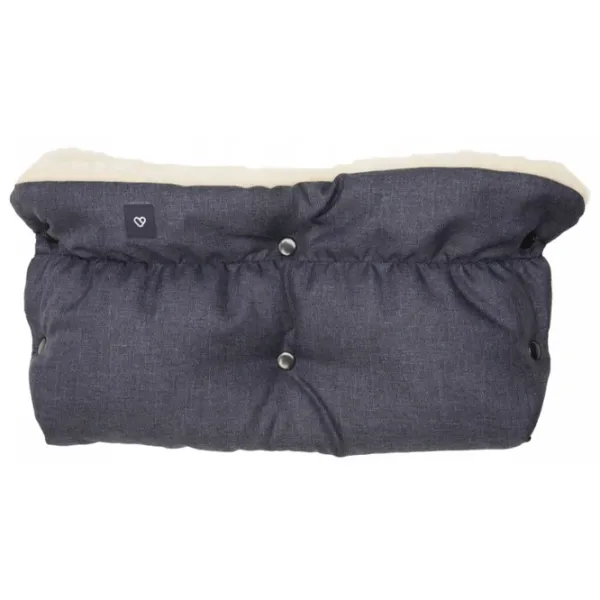 Mănuși pentru cărucior Womar Zaffiro Plush Poliester, Lână/ Black photo 1