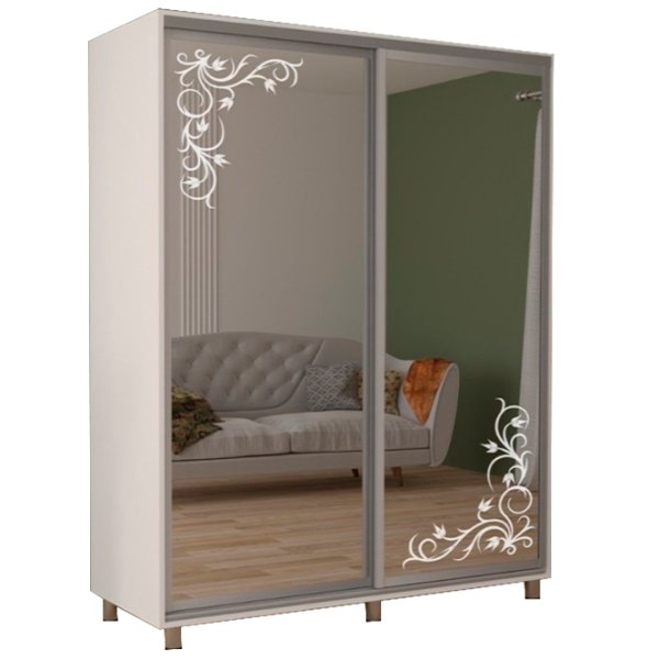 Dulap cupe Mobildor-Lux ARON 1600 desen 8681 160 x 60 x 220 / LPAL / Alb briliant photo 1