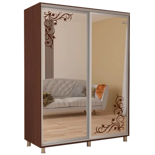 Шкаф cupe Mobildor-Lux ARON 1100 desen 2226 110 x 60см x 220 / LPAL / Венге photo 1