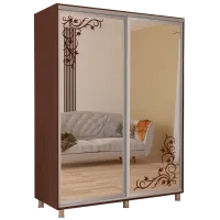 Шкаф cupe Mobildor-Lux ARON 1100 desen 2226 110 x 60см x 220 / LPAL / Венге