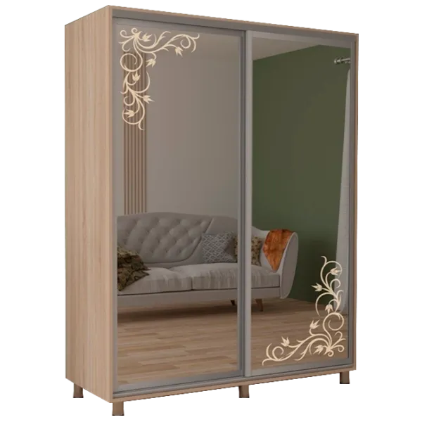 Dulap cupe Mobildor-Lux ARON 1900 desen 3025 190 x 60 x 220 / LPAL / Stejar Sonoma photo 1