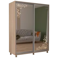 Dulap cupe Mobildor-Lux ARON 1900 desen 3025 190 x 60 x 220 / LPAL / Stejar Sonoma