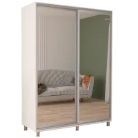 Шкаф cupe Mobildor-Lux ARON 1000 8681 100 x 60см x 220 / LPAL / Бриллиантовый белый