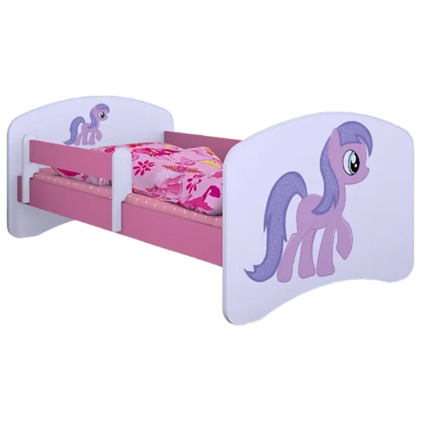 Детская кровать Happy Babies Happy Pony 70 x 140 см/ Щит/ Белый photo 1
