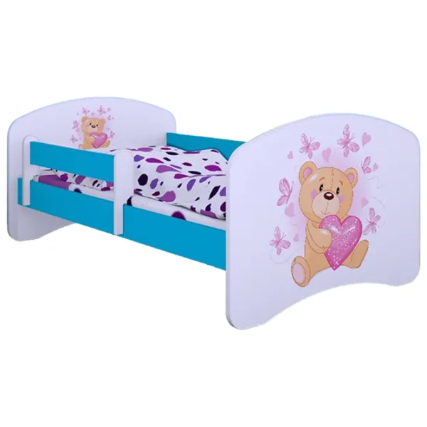 Pat pentru copii Happy Babies Happy Teddy Bear 80 x 160 cm/ Placa/ White photo 1