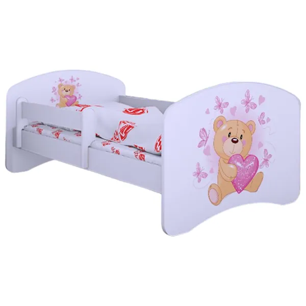 Детская кровать Happy Babies Happy Teddy Bear 80 x 160 см/ Щит/ Белый photo 1