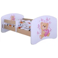 Детская кровать Happy Babies Happy Teddy Bear 80 x 160 см/ Щит/ Белый