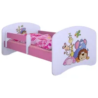 Pat pentru copii Happy Babies Happy Safari 80 x 160 cm/ Placa/ White