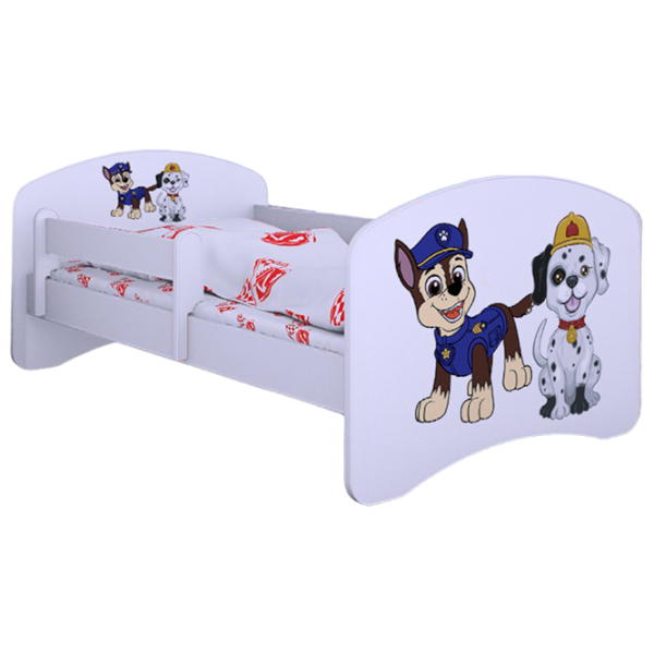 Pat pentru copii Happy Babies Happy Two Dogs 70 x 140 cm/ Placa/ White photo 1