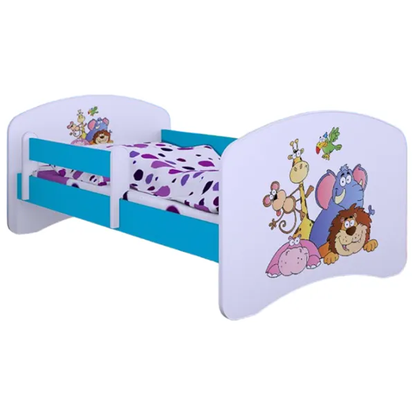Pat pentru copii Happy Babies Happy Safari 80 x 160 cm/ Placa/ White photo 1