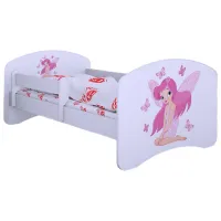 Pat pentru copii Happy Babies Happy Princess 70 x 140 cm/ Placa/ White