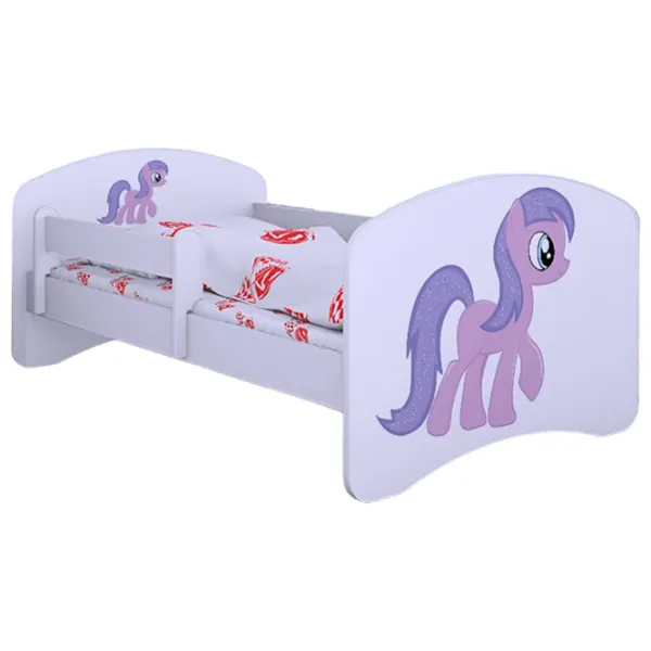 Детская кровать Happy Babies Happy Pony 70 x 140 см/ Щит/ Белый photo 1