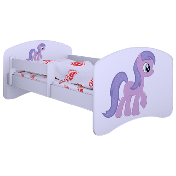 Детская кровать Happy Babies Happy Pony 70 x 140 см/ Щит/ Белый photo 1