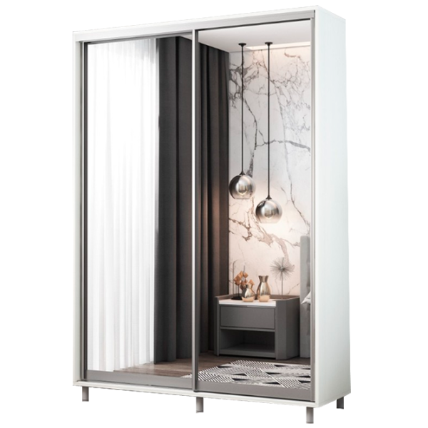 Dulap cupe Mobildor-Lux ARON S 1400 8681 140 x 60 x 220 / LPAL / Alb briliant photo 1 Dulap cupe Mobildor-Lux ARON S 1400 8681 140 x 60 x 220 / LPAL / Alb briliant photo 1