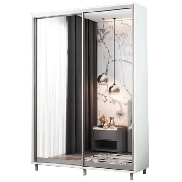 Dulap cupe Mobildor-Lux ARON S 1700 8681 170 x 60 x 220 / LPAL / Alb briliant photo 1