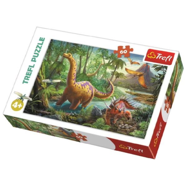 Пазл 2D Trefl Dinosaur Migration 4+/ Количество деталей: 60 photo 1