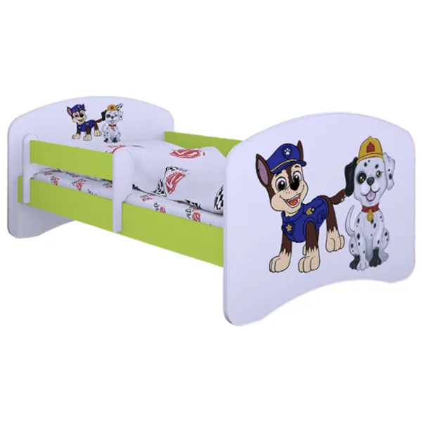 Pat pentru copii Happy Babies Happy Two Dogs 70 x 140 cm/ Placa/ White photo 1