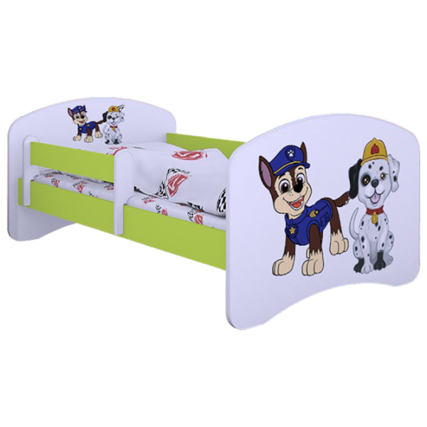 Pat pentru copii Happy Babies Happy Two Dogs 70 x 140 cm/ Placa/ White photo 1