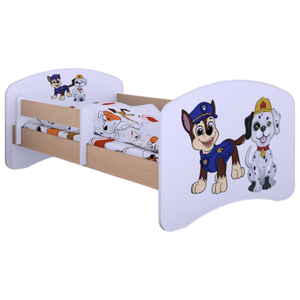 Pat pentru copii Happy Babies Happy Two Dogs 70 x 140 cm/ Placa/ White photo 1