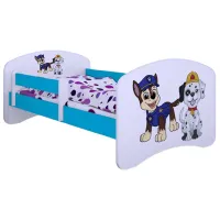 Pat pentru copii Happy Babies Happy Two Dogs 70 x 140 cm/ Placa/ White