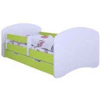 Детская кровать Happy Babies Happy 80 x 160 см/ Щит/ Белый