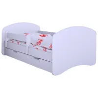 Pat pentru copii Happy Babies Happy 80 x 160 cm/ Placa/ White