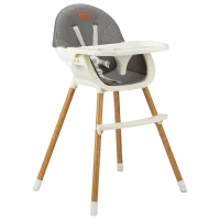 Scaun de masă MoMi Flovi (KRKA00020) Clasic/ 6 luni / Dark Gray 