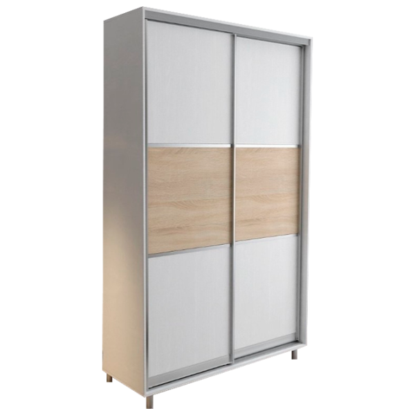 Dulap cupe Mobildor-Lux ARON 1300 K 8681 130 x 60 x 220 / PAL / Alb briliant photo 1