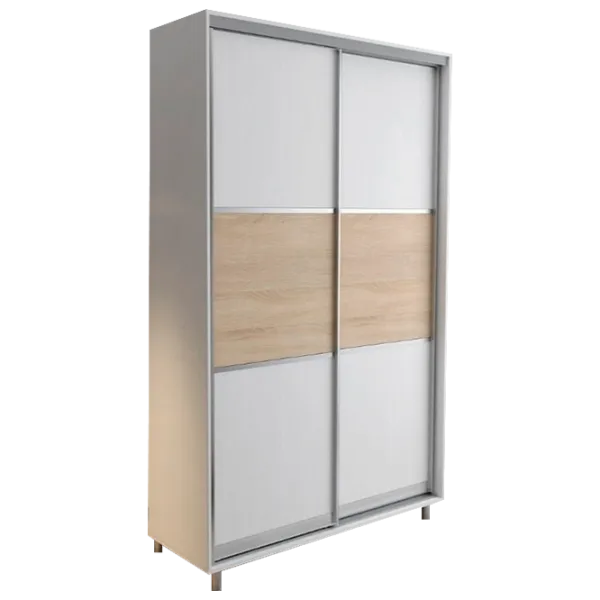 Dulap cupe Mobildor-Lux ARON 1500 K 8681 150 x 60 x 220 / PAL / Alb briliant photo 1