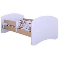 Pat pentru copii Happy Babies Happy 70 x 140 cm/ Placa/ White