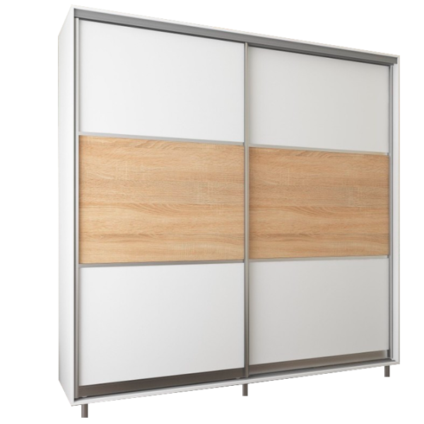 Dulap cupe Mobildor-Lux ARON 1900 K 8681 200 x 60 x 220 / PAL / Alb briliant photo 1