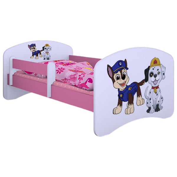Детская кровать Happy Babies Happy Two Dogs 70 x 140 см/ Щит/ Белый photo 1