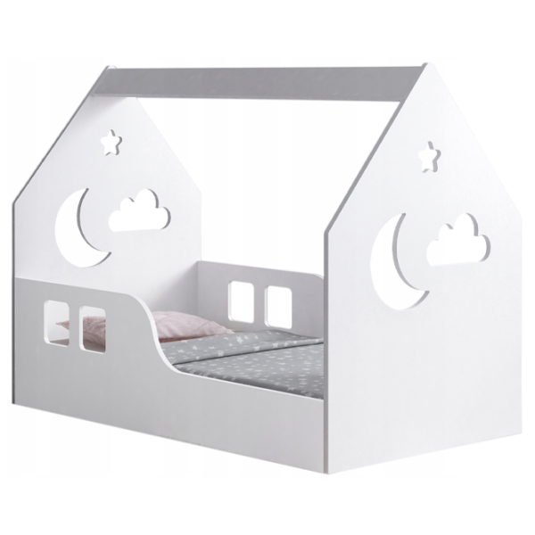 Детская кровать Happy Babies House Cloud 70 x 140 см / ЛДСП / Белый photo 1