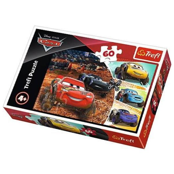 Puzzle 2D Trefl Lightning McQueen with friends 4+/ Numărul de piese: 60 photo 1