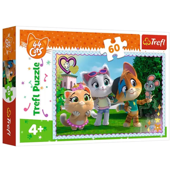 Пазл 2D Trefl Rainbow 44 Cats 4+/ Количество деталей: 60 photo 1 Пазл 2D Trefl Rainbow 44 Cats 4+/ Количество деталей: 60 photo 1