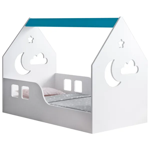 Детская кровать Happy Babies House Cloud 70 x 140 см / ЛДСП / Белый photo 1