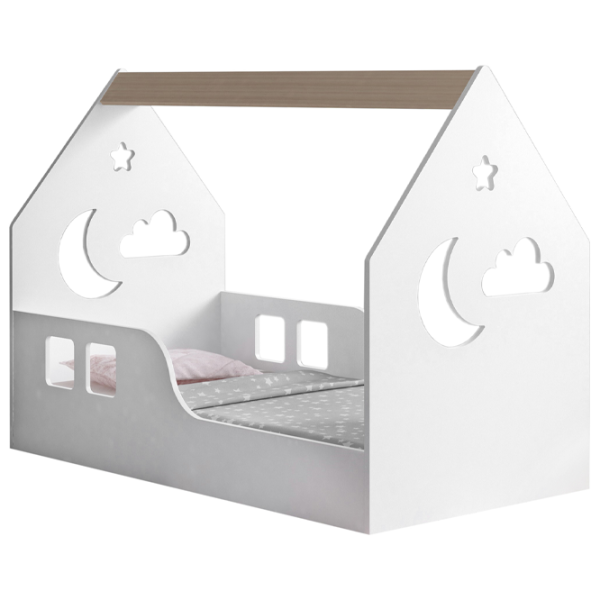 Детская кровать Happy Babies House Cloud 70 x 140 см / ЛДСП / Белый photo 1