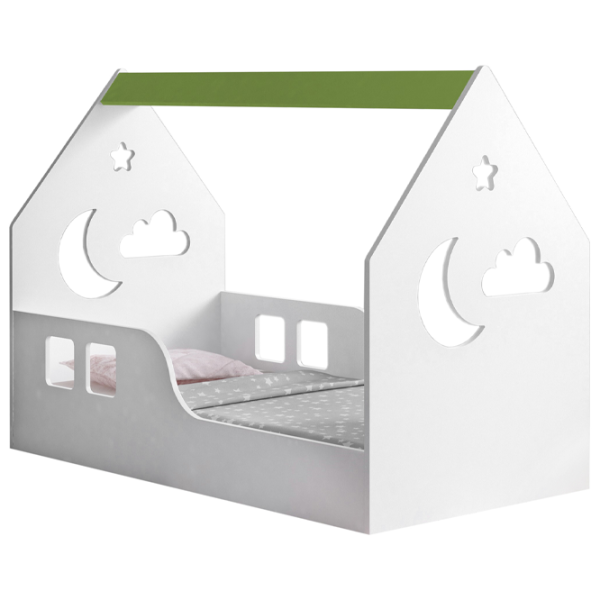 Детская кровать Happy Babies House Cloud 70 x 140 см / ЛДСП / Белый photo 1